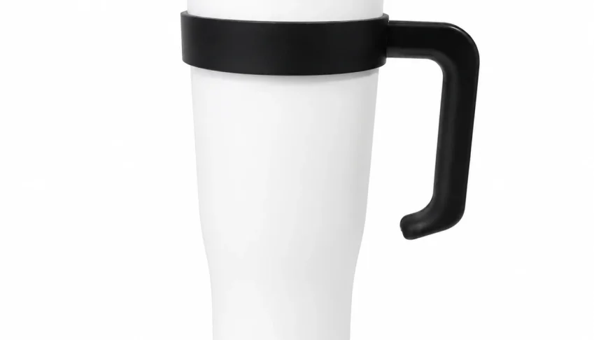 Garrafa Térmica Branca com Canudo - 1,2 Litro