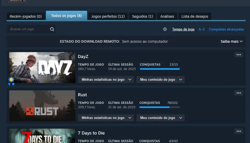 Conta Steam | Full Acesso C/ Dayz, Rust, 7 Days