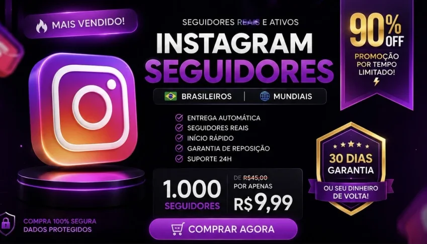 🏆 Mais Vendido | Seguidores Instagram A Partir De R$ 4,99