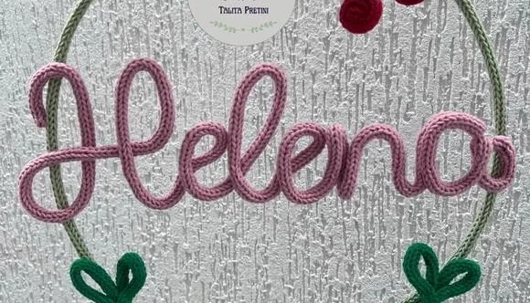 Guirlanda Cerejinha Personalizada em Tricotin