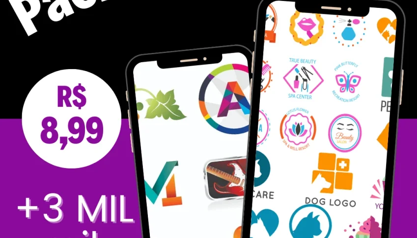 Pack LOGOTIPOS profissionais editáveis + 150 mil fontes