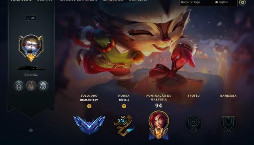 Conta Lvl 45 / Diamante IV / Upada Manualmente