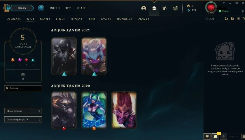 Conta com Dj Sona, Aatrox Lua Sangrenta, e Jax reinos mech