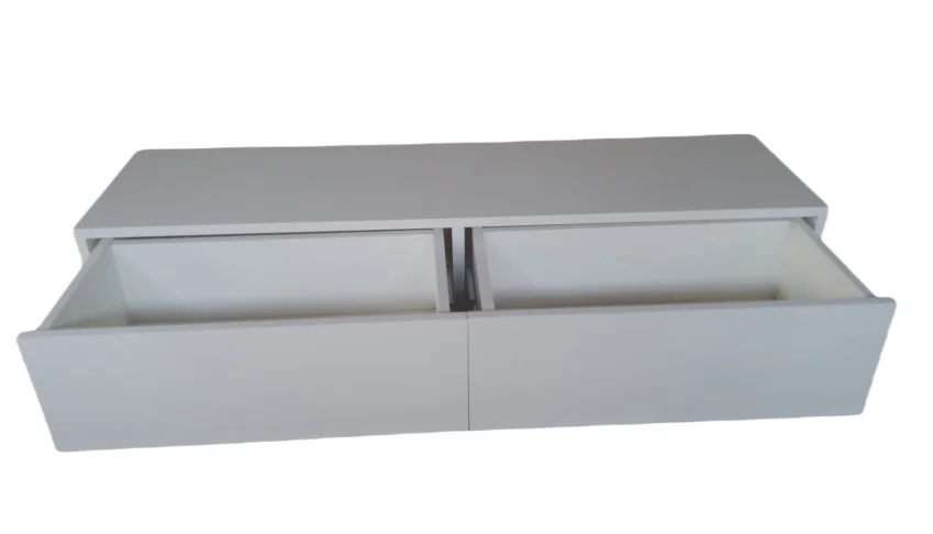Bancada Suspensa Off White com 2 Gavetas 120x33x20cm