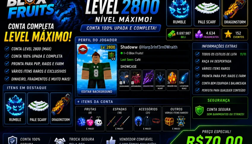 Conta de blox fruits