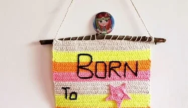 Banner / Enfeite de Parede em Crochê