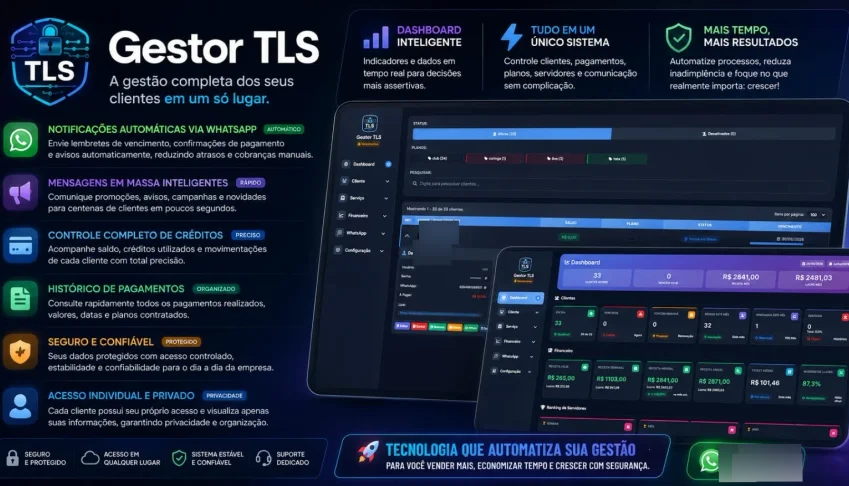 Sistema Completo para Gestão de Clientes + Z.A.P + IA