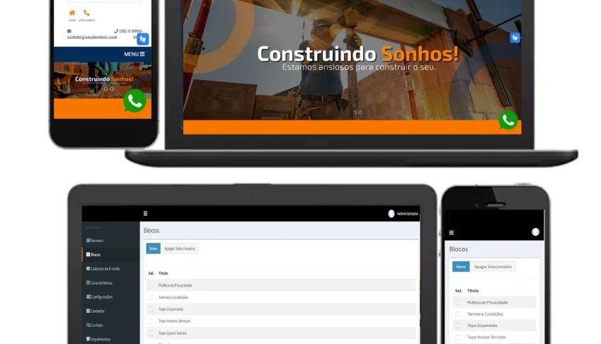Site para Construtora com Painel Administrativo