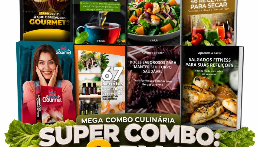 Mega Combo Culinária: 8 E-books + Apostilas Exclusivas!