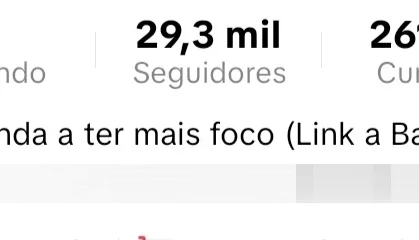 Tik tok 29 mil seguidores