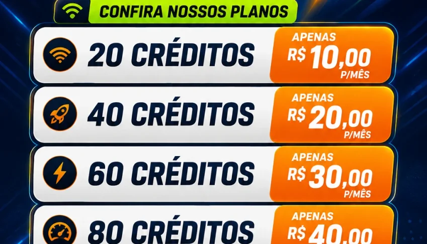 Painel Internet Ilimitada ( VPN ) - MÍNIMO 20 CRÉDITOS