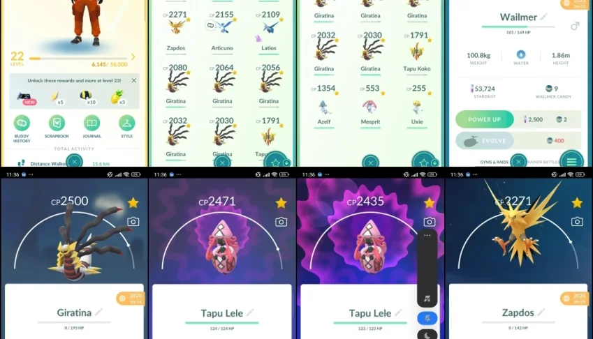 Pokémon GO Level 22 com 15 Lendários + 1 Shiny | C146