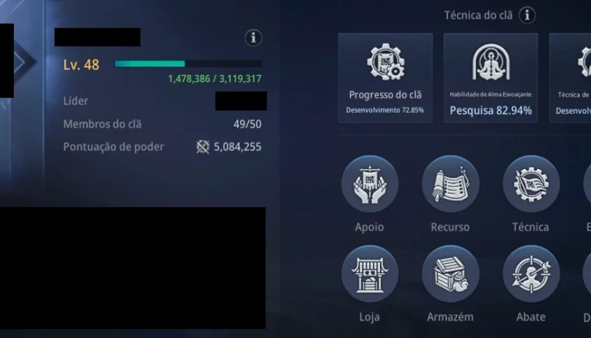 Clã lvl 48 MIR4 - Servidor SA44