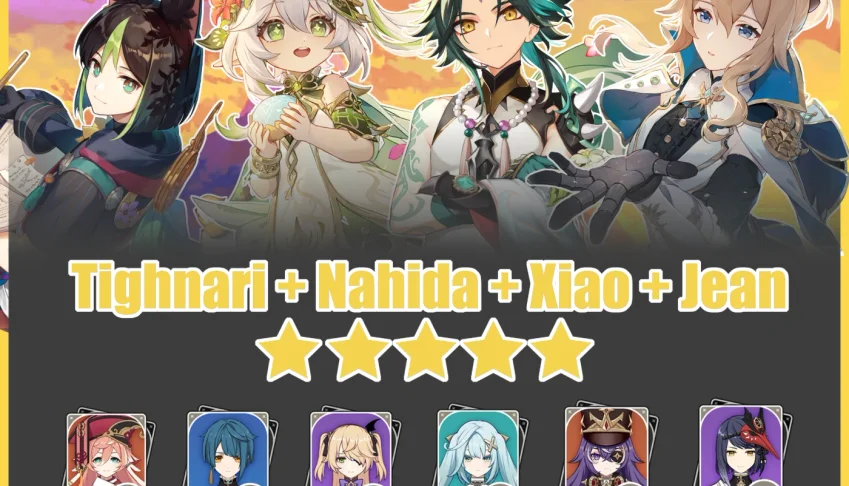 Nahida + Tighnari + Xiao + Jean