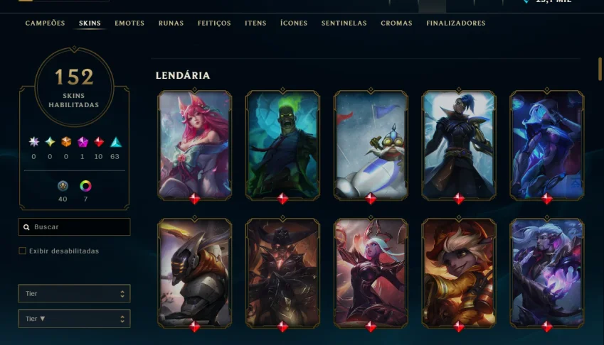 Conta Lol Todos Champs + 152 Skins
