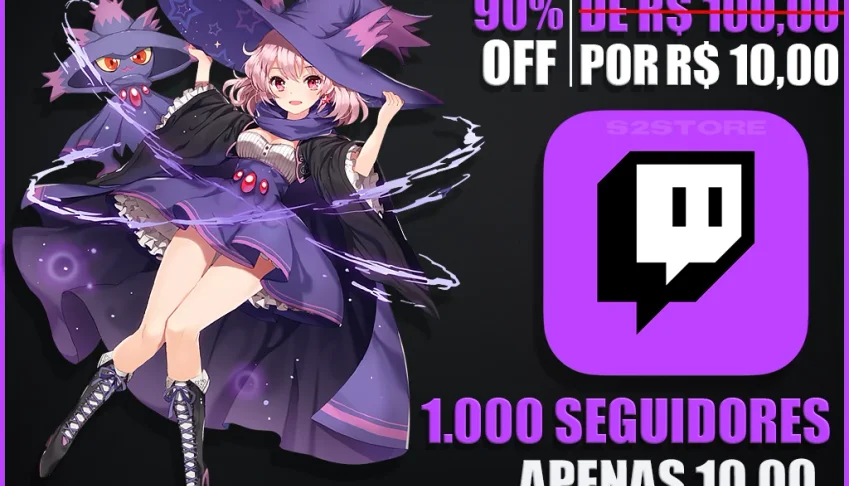 Twitch Seguidores 1.000 seguidores R$ 9,99