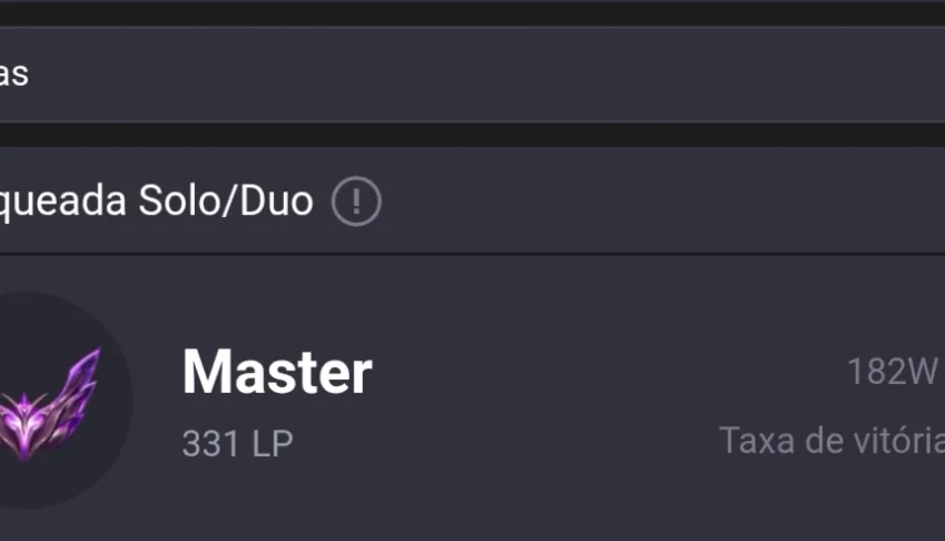 Conta Masters / Mestre 56% Win Rate - Pronta Para Entrega
