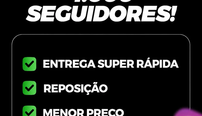 1.000 seguidores para instagram(entrega rápida)