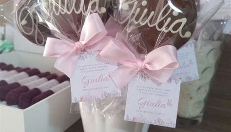 Pirulito de Chocolate Personalizado — 20 Unidades