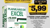 Planilhas Prontos e Editáveis p/ Diversas Áreas