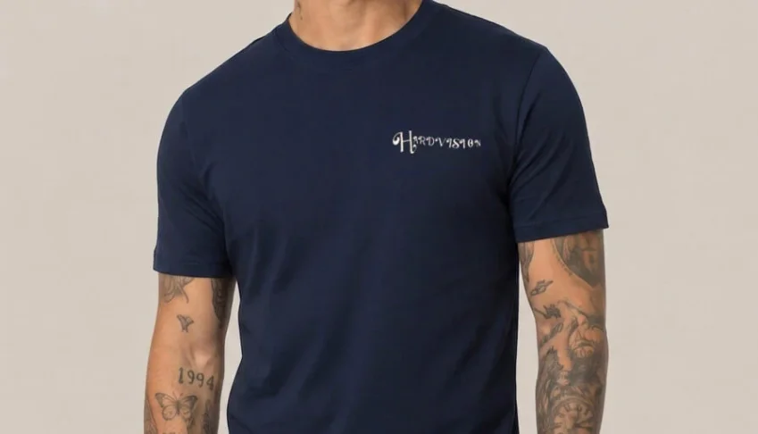 Camiseta Azul Marinho Floral