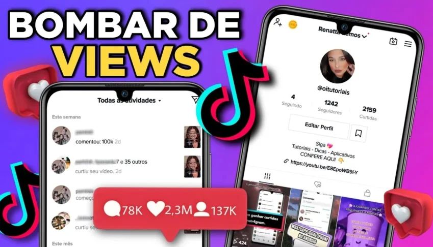 Visualizações ilimitadas para o tik tok