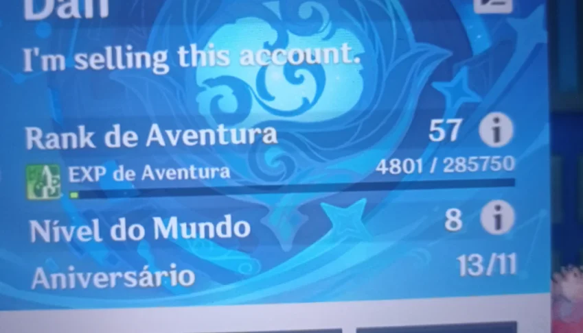 Conta Genshin EU com vários T5