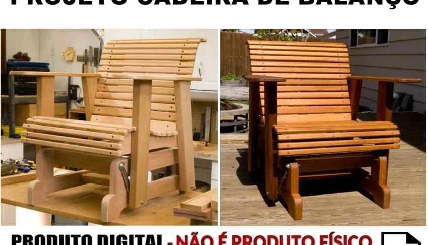 Projeto de Marcenaria para Fazer Cadeira de Balanço