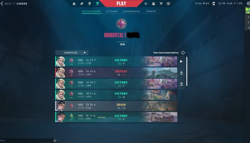 Conta Valorant Full Acesso - Imortal 1 - Skins
