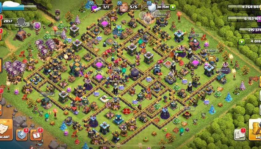 Clash of clans cv14 e heróis 70+