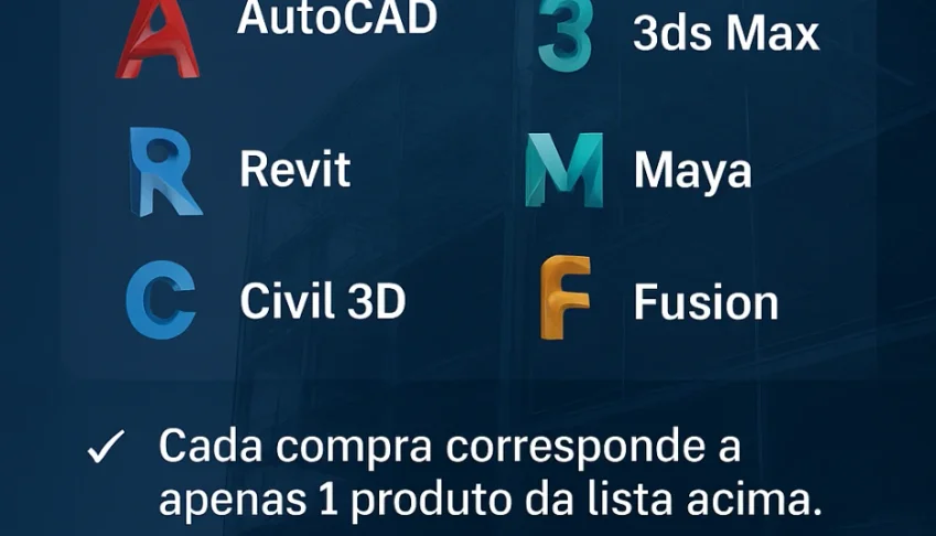 Autocad - Revit - Civil 3D por 1 ano - Licença COMERCIAL