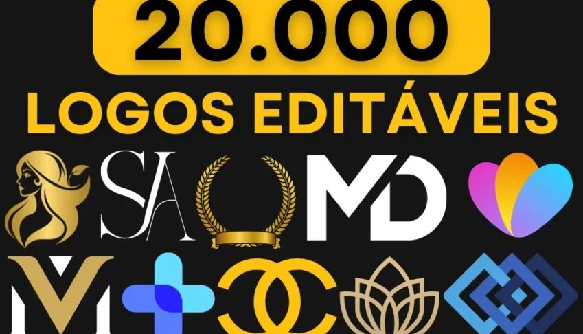 Pack 20.000 Logos Editáveis - Identidade Visual de A a Z