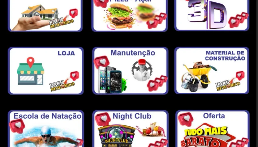 Pack Canva Artes 100% Editáveis - + de 72 nichos