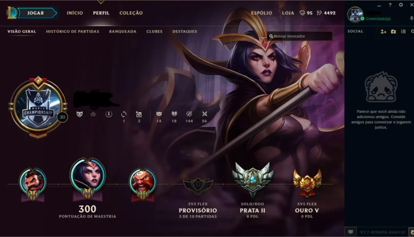 Conta LVL 30 - Prata II - 83 Campeões - 12 Skins -Borda gold