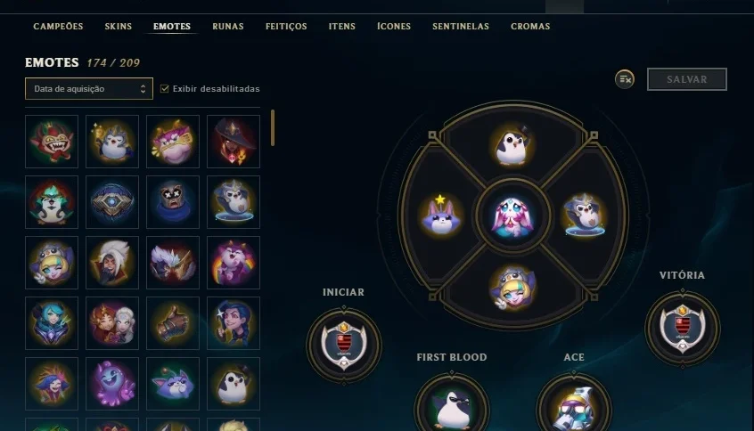 Conta Lol D1, skins prestígios, 139 champs