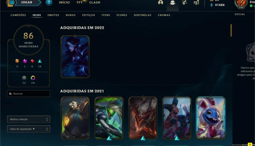 ELO DIAMOND 3 - LVL 249 - 86 SKINS - ALL CHAMPS