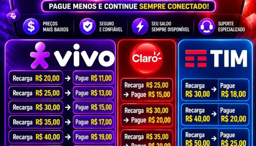 Painel De Recargas Telegram Liberado | Vivo  • Claro • Tim