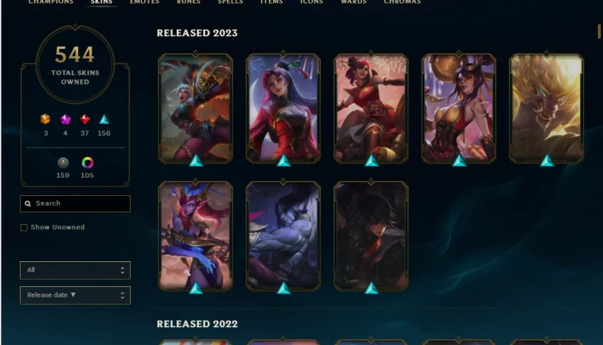 Conta com muita skin bem abaixo do preco