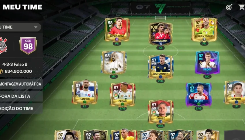 Conta de ea fc mobile com 98 ger