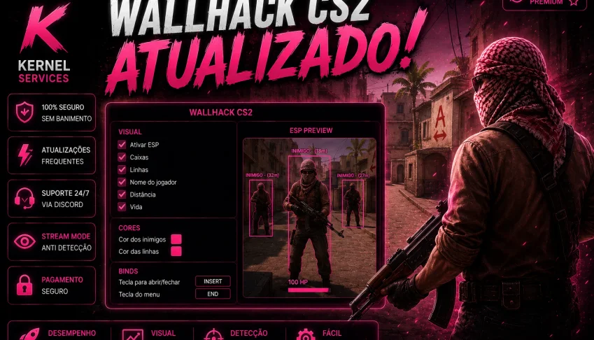 WALLHACK CS2 - ATUALIZADO TODOS DIAS [SETEMBRO] 2026