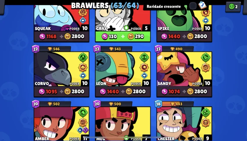 Conta de Brawl stars