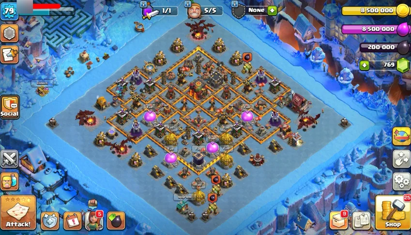 💙zS💙 Clash of Clans TH10 full lv78 | BB 5 full | 700 gems