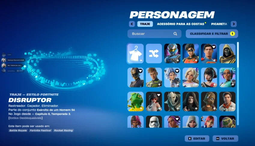 Conta Fortnite Rara Star Wars, Naruto, FNCS Axe Aceito Propo