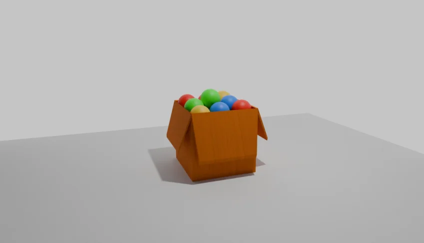 Caixa decorativa Modelo 3D .FBX