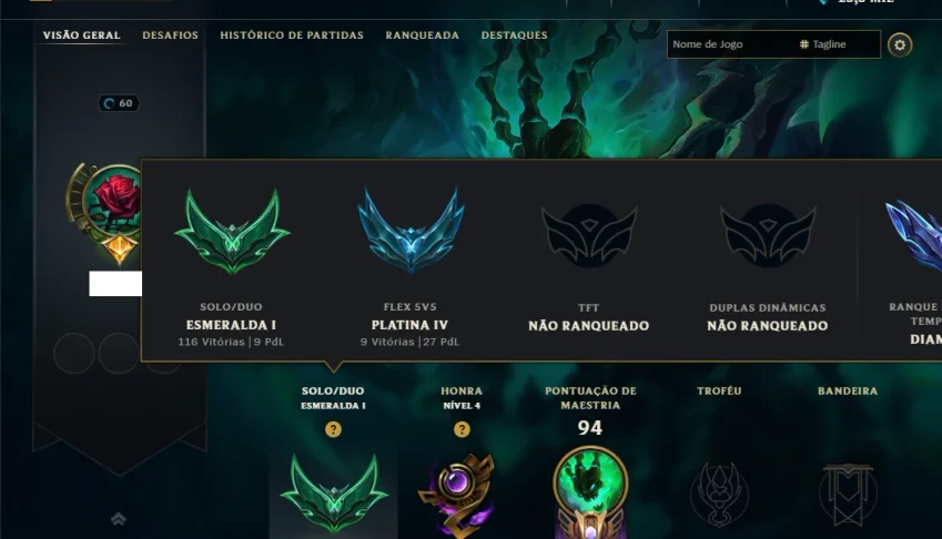 Esmeralda 1 com 95 Champs e 15 Skins