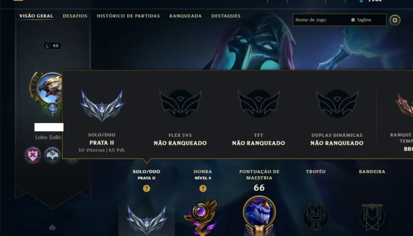 Prata 2 com 50 Champs e 15 Skins