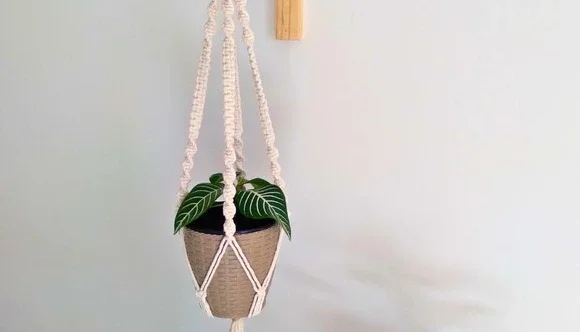 Suporte de Plantas em Macramê
