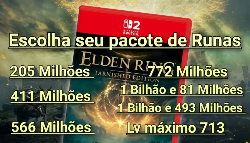 Elden Ring- Pacotes de Runas + Brindes - Nintendo Switch 2