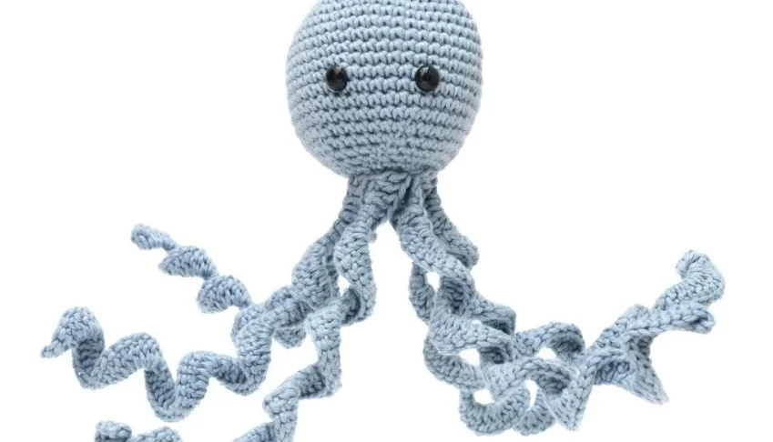 Polvo Newborn Azul Amigurumi
