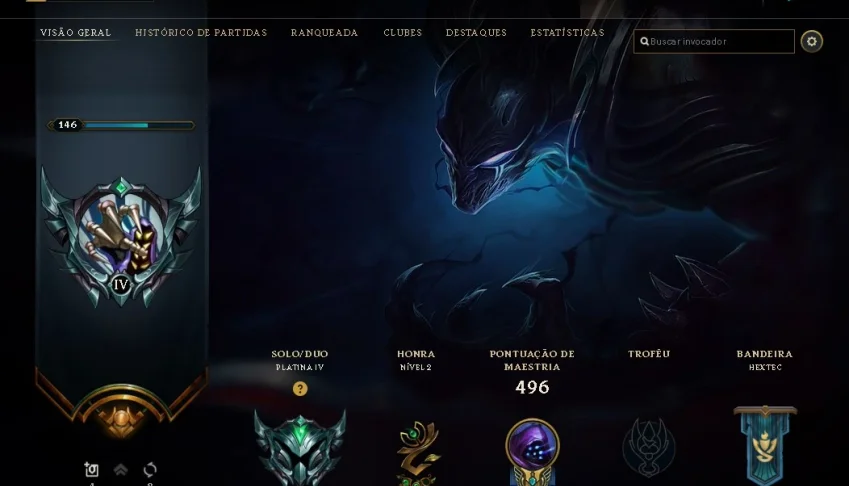 Conta LoL - Platina 4 - 84 Skins - Todos os champions